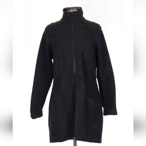 Theophilus Charcoal 100% Wool Coat Size Small